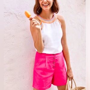 BODEN Dollie Embroidered Linen Top